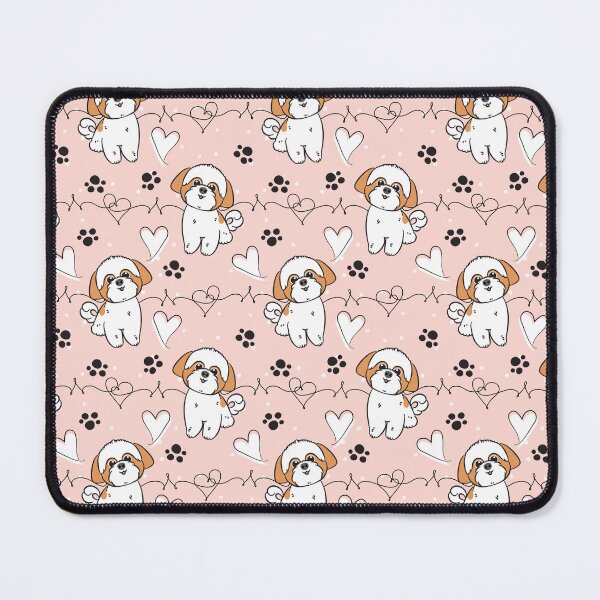 Item preview, LOVE Red and White Shih Tzu designed and sold by Lulupainting.