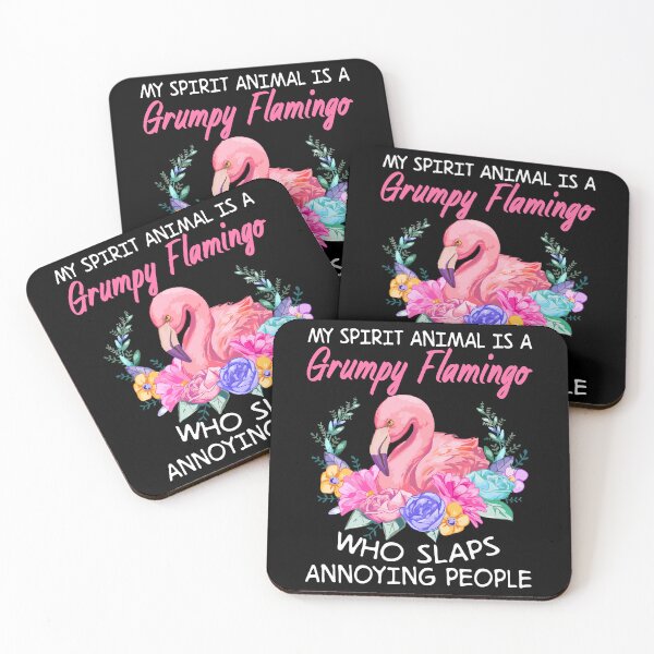 Item preview, My Spirit Animal Is A Grumpy Flamingo designed and sold by SunsetGloww.