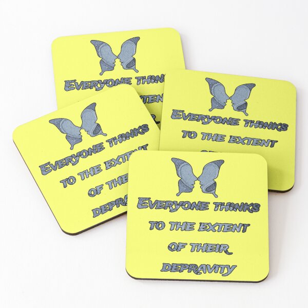 Item preview, Everyone thinks to the extent of their depravity., words with pattern by Marina Daniluka designed and sold by MariDaniArt.