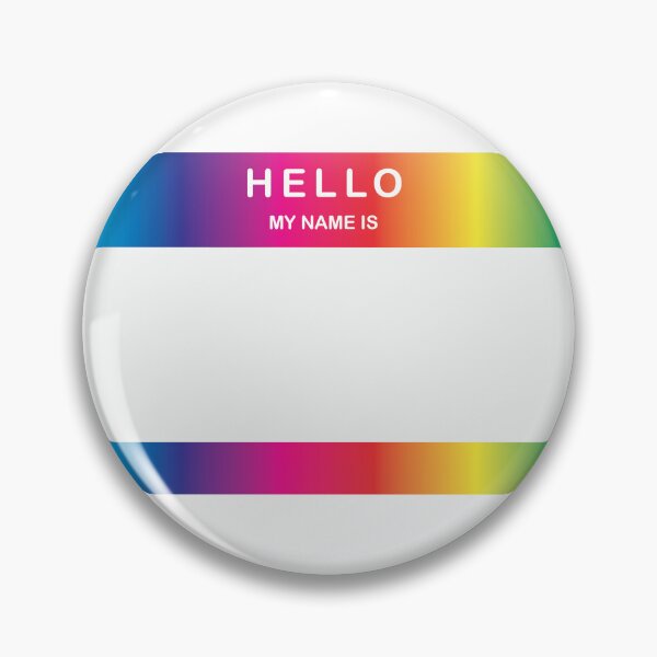 Item preview, Hello My Name Is Sticker Rainbow designed and sold by DeliveryGeorge.