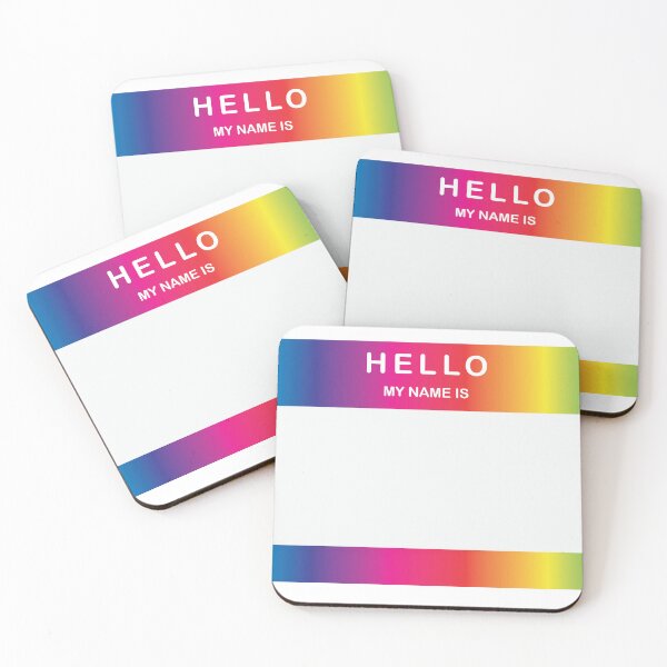Item preview, Hello My Name Is Sticker Rainbow designed and sold by DeliveryGeorge.
