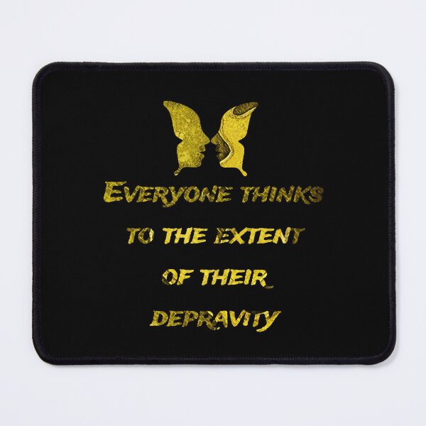 Item preview, Everyone thinks to the extent of their depravity., words with pattern by Marina Daniluka designed and sold by MariDaniArt.