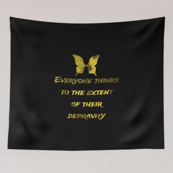 Item preview, Everyone thinks to the extent of their depravity., words with pattern by Marina Daniluka designed and sold by MariDaniArt.