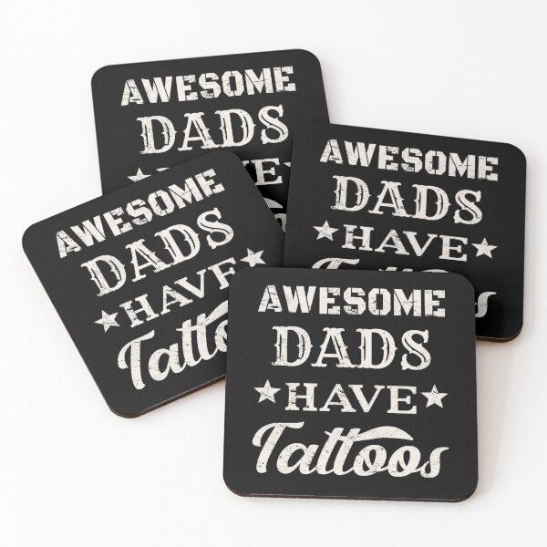 Item preview, Distressed Style Awesome Dads Have Tattoos White Text Design, Great Design For Cool Dads, Perfect For Father's Day designed and sold by TrulyEpoque.