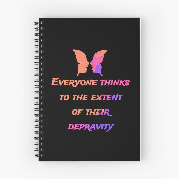 Item preview, Everyone thinks to the extent of their depravity., words with pattern by Marina Daniluka designed and sold by MariDaniArt.