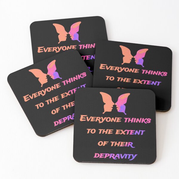 Item preview, Everyone thinks to the extent of their depravity., words with pattern by Marina Daniluka designed and sold by MariDaniArt.