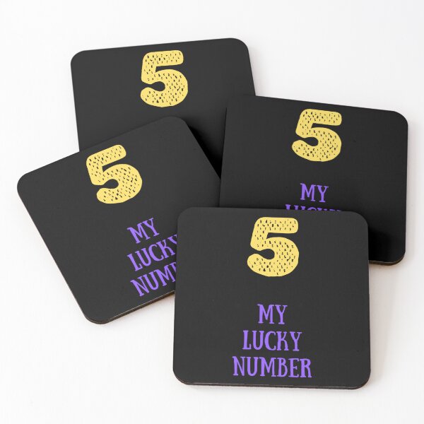 Item preview, 5 My Lucky Number Sticker designed and sold by dianesandraon.