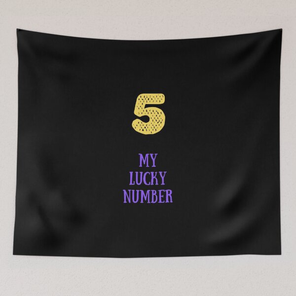 Item preview, 5 My Lucky Number Sticker designed and sold by dianesandraon.