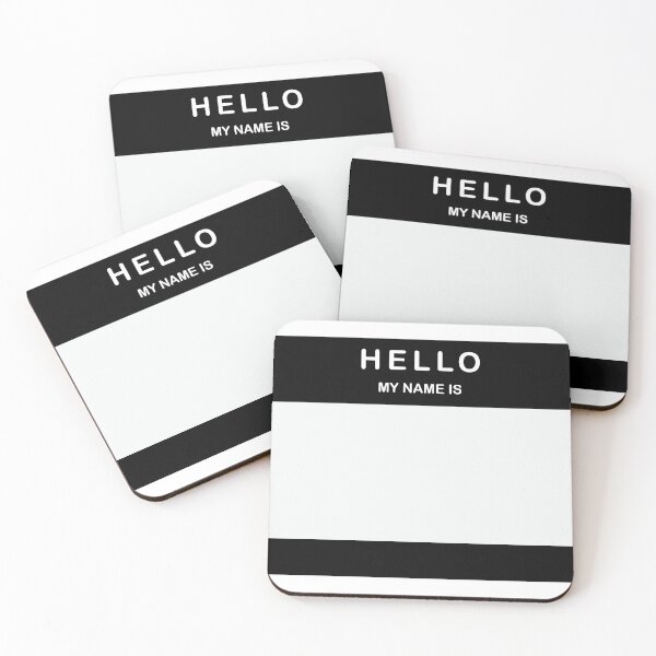 Item preview, Hello My Name Is Sticker Black designed and sold by DeliveryGeorge.