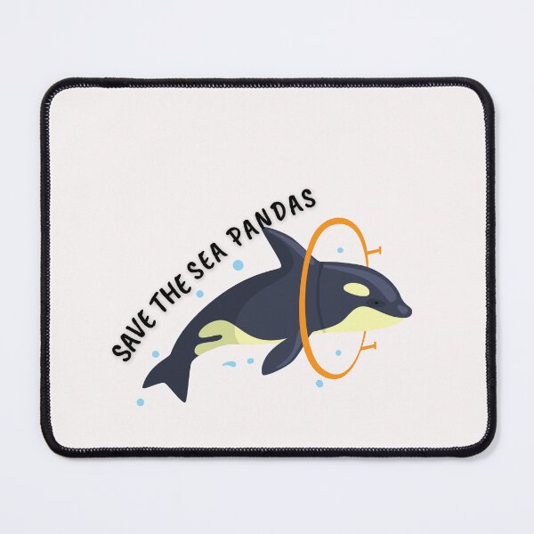 Item preview, Save The Sea Pandas Funny Whale Orca Dolphin Ocean life designed and sold by FRANI-ART.