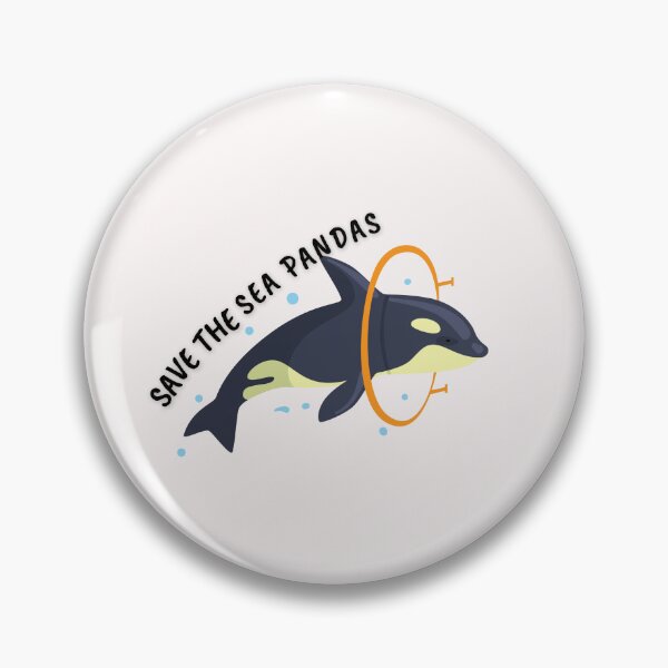 Item preview,   Save The Sea Pandas Funny Whale Orca Dolphin Ocean life designed and sold by FRANI-ART.