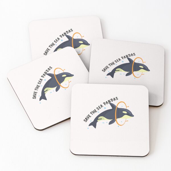 Item preview,   Save The Sea Pandas Funny Whale Orca Dolphin Ocean life designed and sold by FRANI-ART.
