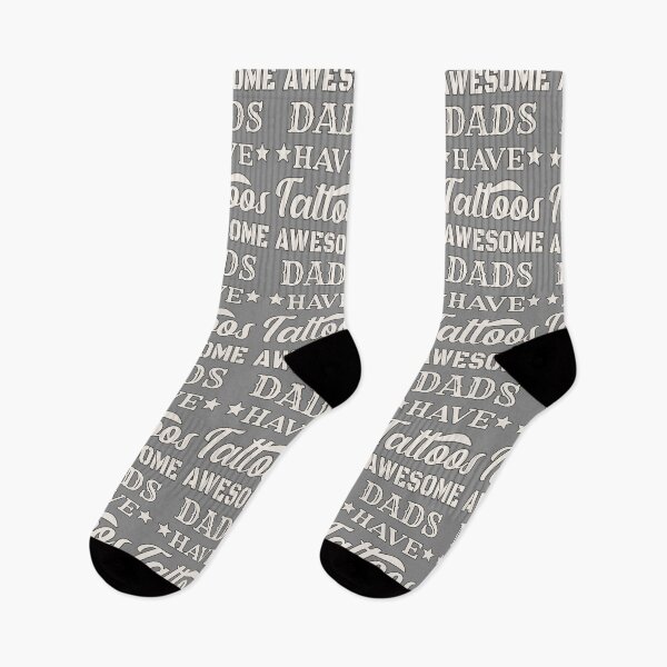 Item preview, Awesome Dads Have Tattoos Black Stroke White Text Design, Great Design For Cool Dads, Perfect For Father's Day designed and sold by TrulyEpoque.