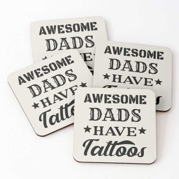 Item preview, Awesome Dads Have Tattoos Black Text Design, Great Design For Cool Dads, Perfect For Father's Day designed and sold by TrulyEpoque.