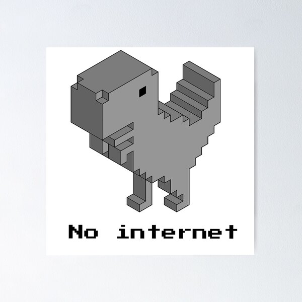 Dino chrome - dinosaur game - no wifi dino - cactus dinochrome - google  chrome - pixel