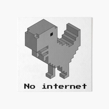 Google Offline Dinosaur Game Art Board Print for Sale by