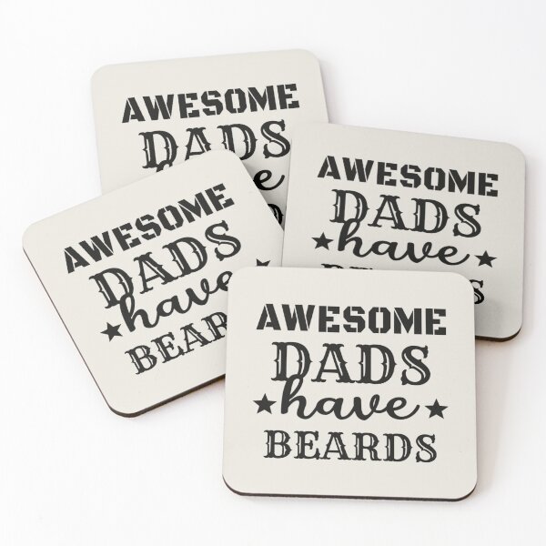 Item preview, Awesome Dads Have Beards Black Text Design, Great Design For Cool Dads, Perfect For Father's Day designed and sold by TrulyEpoque.