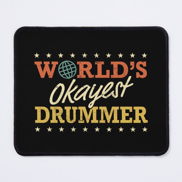 Item preview, World's Okayest Drummer Vintage Retro designed and sold by jmbeezee.