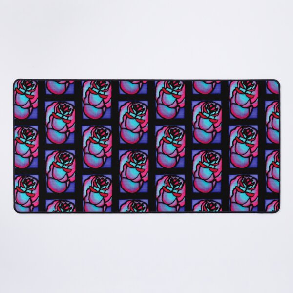 Item preview, Blue Pink Rose Silk Painting designed and sold by Katy Fryd.