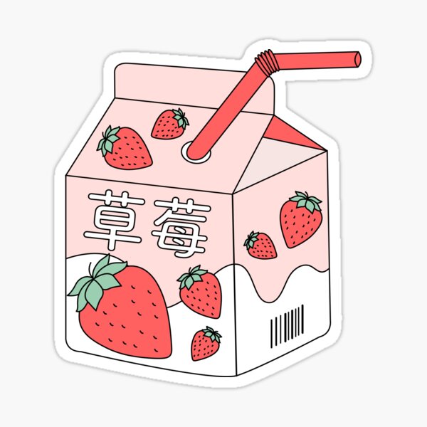 Strawberry Milk Sticker Pack Sticker for Sale by prismapansy