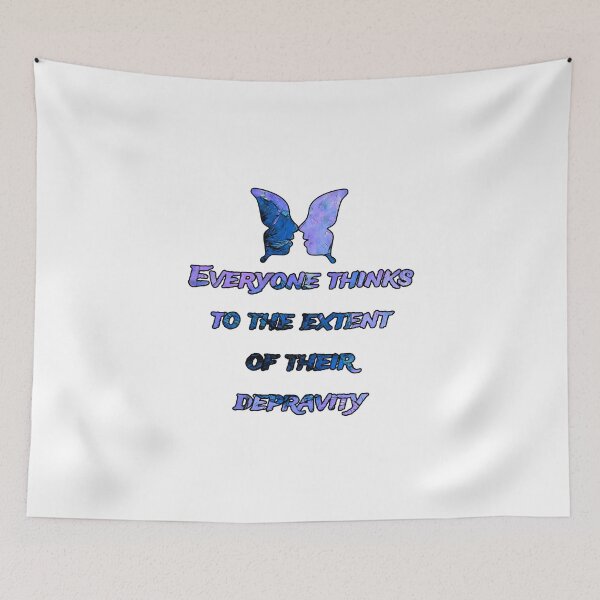Item preview, Everyone thinks to the extent of their depravity., words with pattern by Marina Daniluka designed and sold by MariDaniArt.
