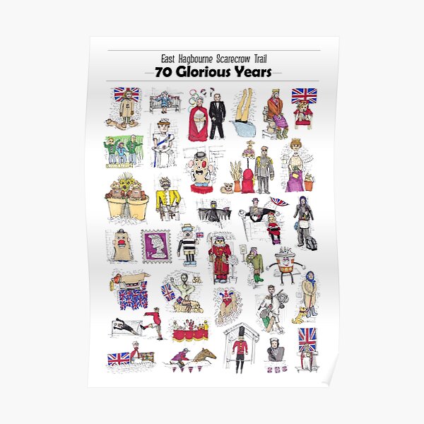 East Hagbourne Scarecrow Trail - 70 Glorious Years! Poster
