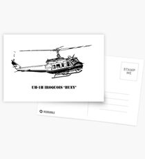 Huey Helicopter Graphic Postcards