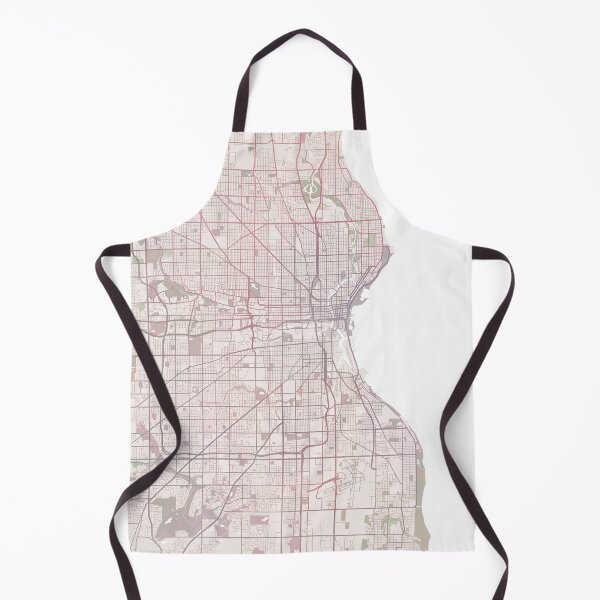 Item preview, Mapa de Milwaukee, ciudad de Milwaukee, ciudad de Wisconsin, EE. UU. designed and sold by TheRedFinch.