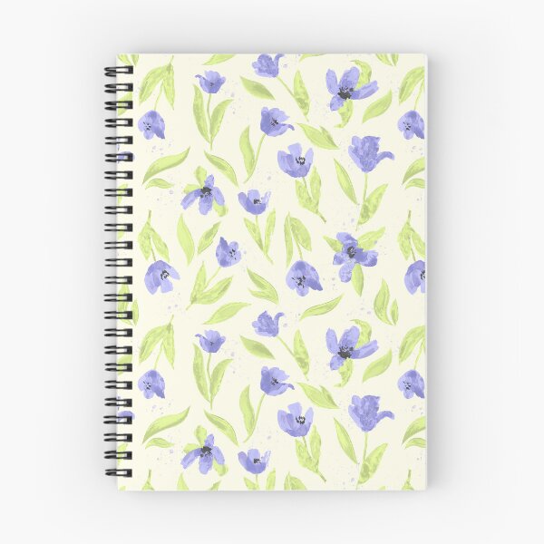 Item preview, Watercolour purple tulips pattern, hand-painted watercolour floral pattern designed and sold by RoseMaryWP.