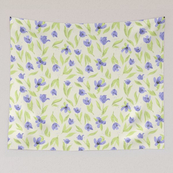 Item preview, Watercolour purple tulips pattern, hand-painted watercolour floral pattern designed and sold by RoseMaryWP.