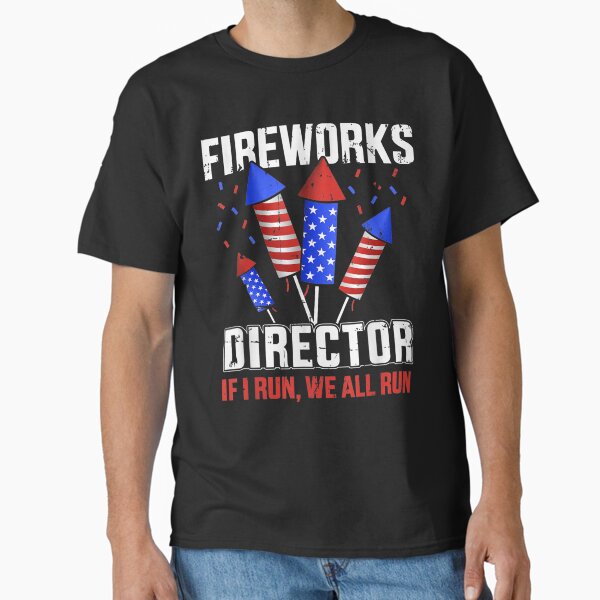 Aperçu de l'œuvre  Directeur de feux d'artifice Si je cours, nous courons tous - Irun you Run Funny Patriotic 4th Of July créée et vendue par ForUrTasteOnly.
