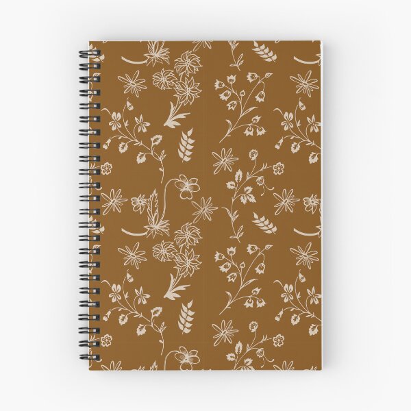 Item preview, Pretty flower design on brown background designed and sold by ClownFishArts.