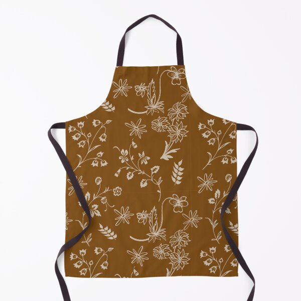 Item preview, Pretty flower design on brown background designed and sold by ClownFishArts.
