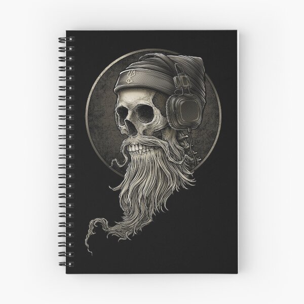 Item preview, Viking Vintage Skull Beard with Headphone  designed and sold by Winya.