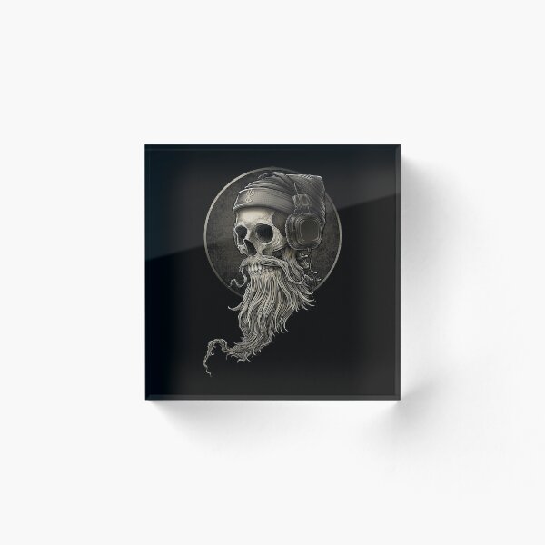 Item preview, Viking Vintage Skull Beard with Headphone  designed and sold by Winya.