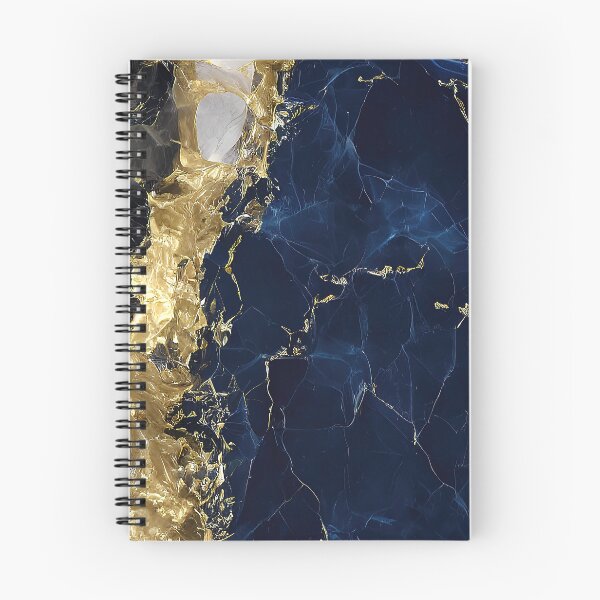 Item preview, Luxury Gold Blue Marble Modern Golden Shimmer Navy Blue Marble  designed and sold by ChaimaaKr.