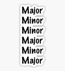 Major Minor Schedule Sticker