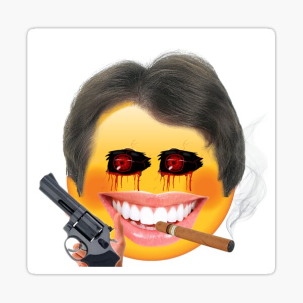 Cursed Emoji Sticker By Aquaraspberriez - Cursed Emoji Gun,Gun