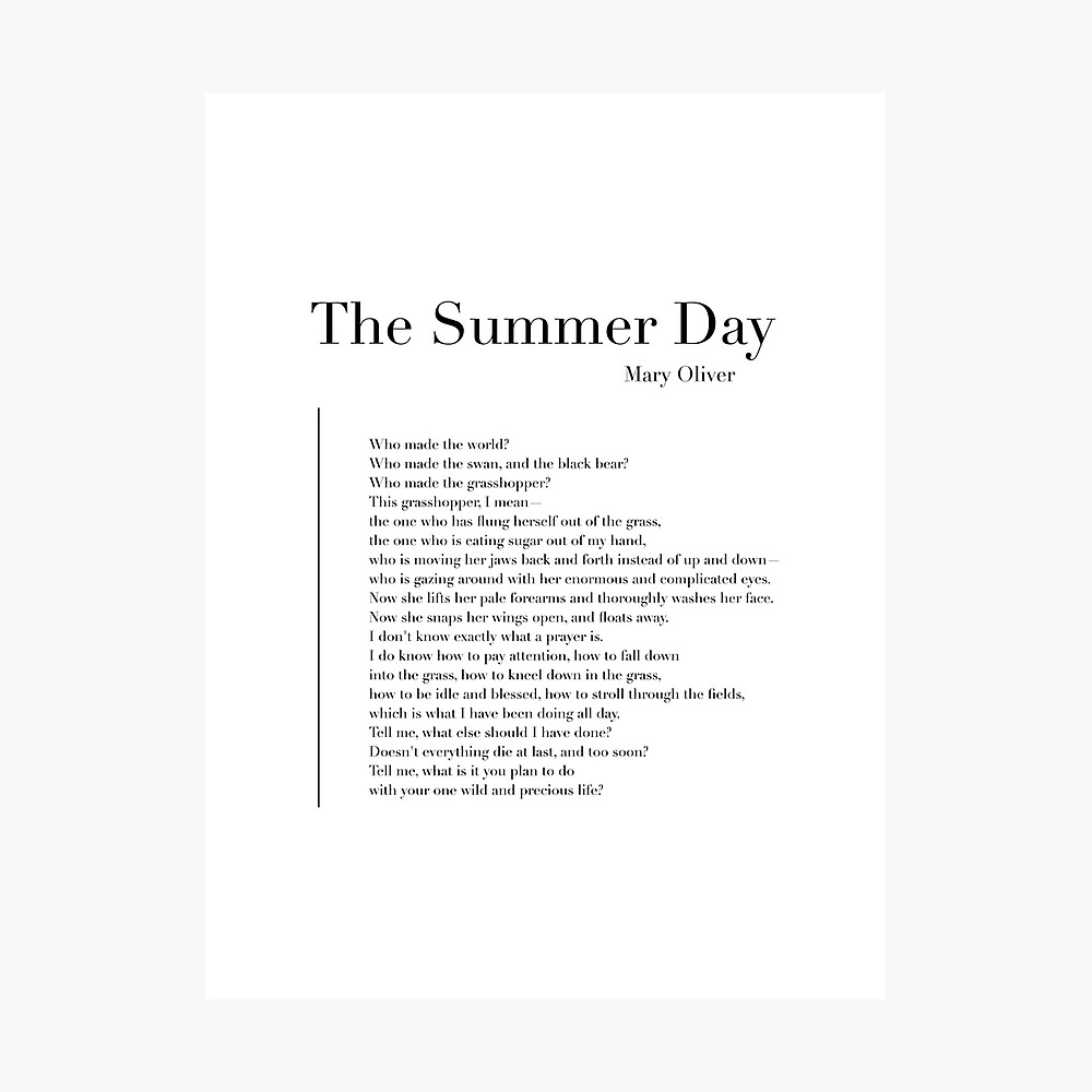 The Summer Day by Mary Oliver