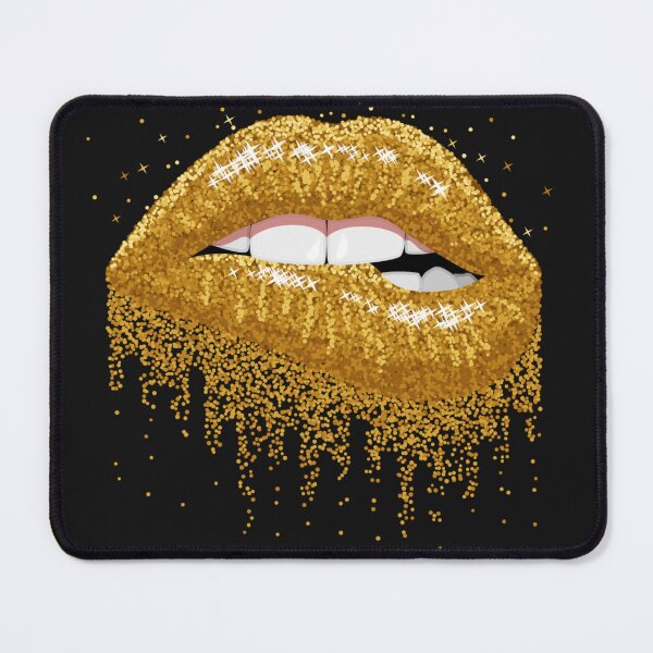 Item preview, Golden glitter Lips sexy baby girl designed and sold by sweary12.