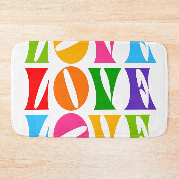 Item preview, Rainbow Love - Typographic & colourful to celebrate Prid designed and sold by Dominiquevari.