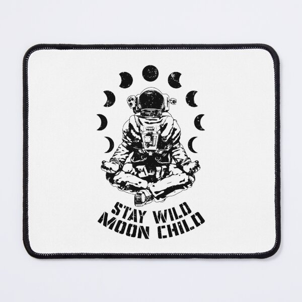 Item preview, Stay Wild Moon Child Yoga Astronaut Space Zen Meditation designed and sold by GrandeDuc.
