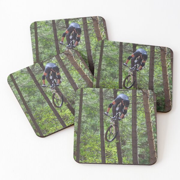 Item preview, Freestyle  Stunt Cyclist in mid air with trees in background.  designed and sold by Umdash919.
