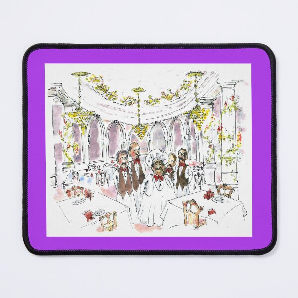 Item preview, Old Chef And His Waiters Standing In A Circular Restaurant Waiting For Customers designed and sold by DonSylvester.