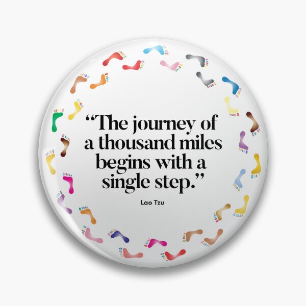 Item preview, The Journey Of 1000 Miles... Famous Motivational Quote about Getting Started designed and sold by Soaring Eagle.