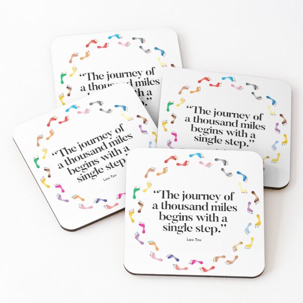 Item preview, The Journey Of 1000 Miles... Famous Motivational Quote about Getting Started designed and sold by Soaring Eagle.