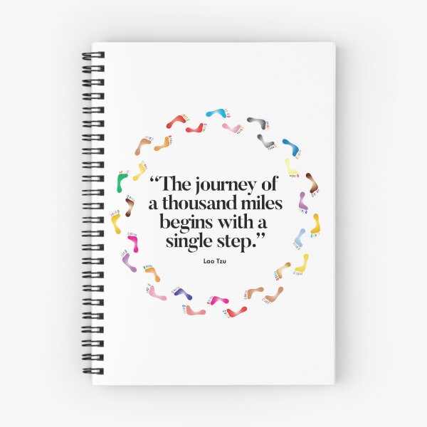 Item preview, The Journey Of 1000 Miles... Famous Motivational Quote about Getting Started designed and sold by Soaring Eagle.