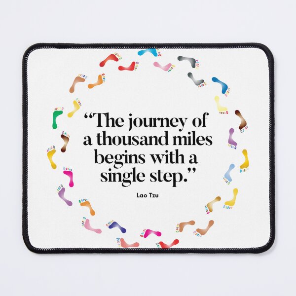Item preview, The Journey Of 1000 Miles... Famous Motivational Quote about Getting Started designed and sold by Soaring Eagle.
