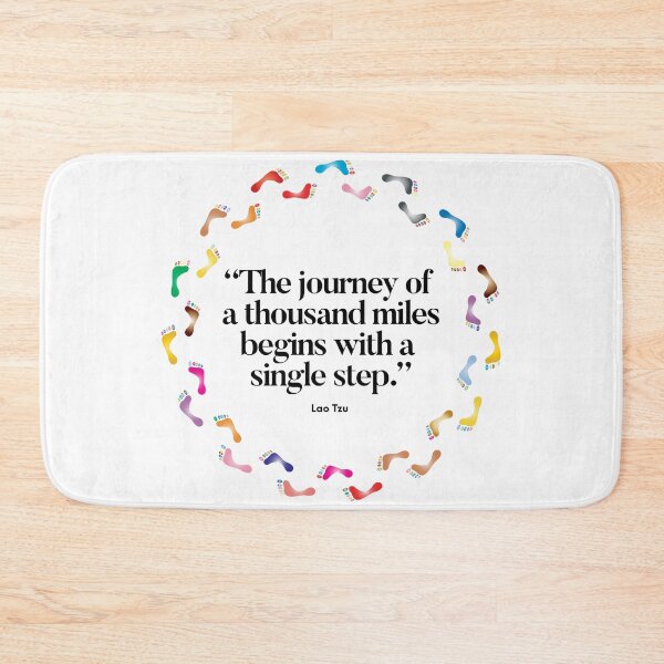 Item preview, The Journey Of 1000 Miles... Famous Motivational Quote about Getting Started designed and sold by Soaring Eagle.