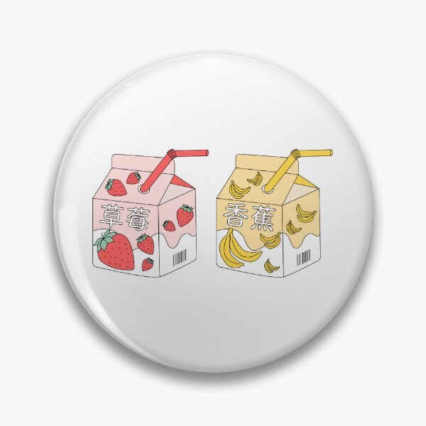 Item preview, Aesthetic Strawberry Banana Milk Chinese Writing designed and sold by eva8designs.